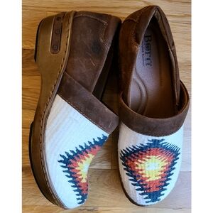 🆕️ Born x Sundance Bailie Aztec Platform Clog Leather Shoes Boho 8 Indie